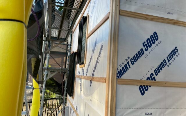 外壁防水シート貼り②